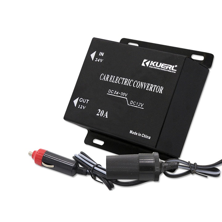 Przetvornica 24V la 12V, 120W, 20A, set