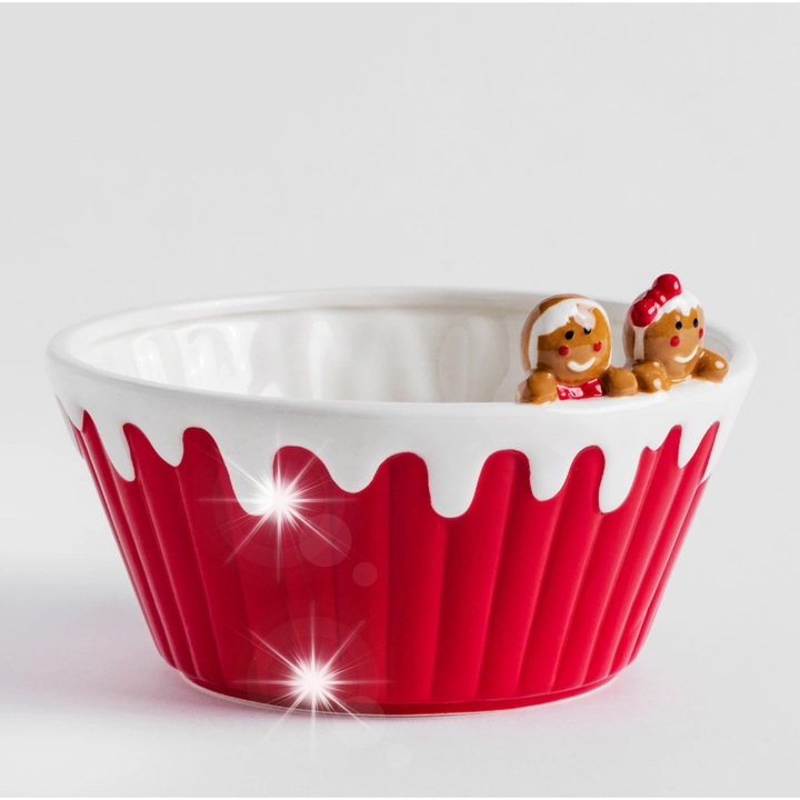 Bol decorativ home&you, cu figurine de turta dulce