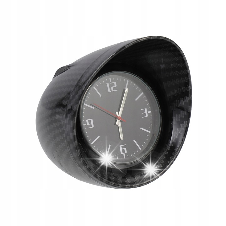 Светещ цифров часовник за декорация на кола, черен