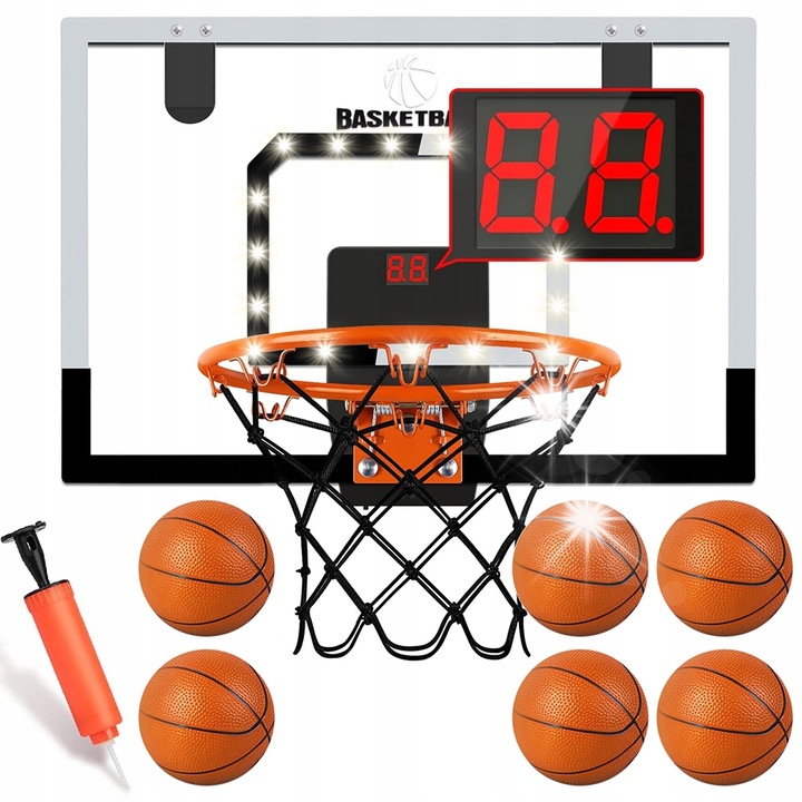 Gyermek kosárlabda palánk, elektronikus, fényekkel, interaktív játék