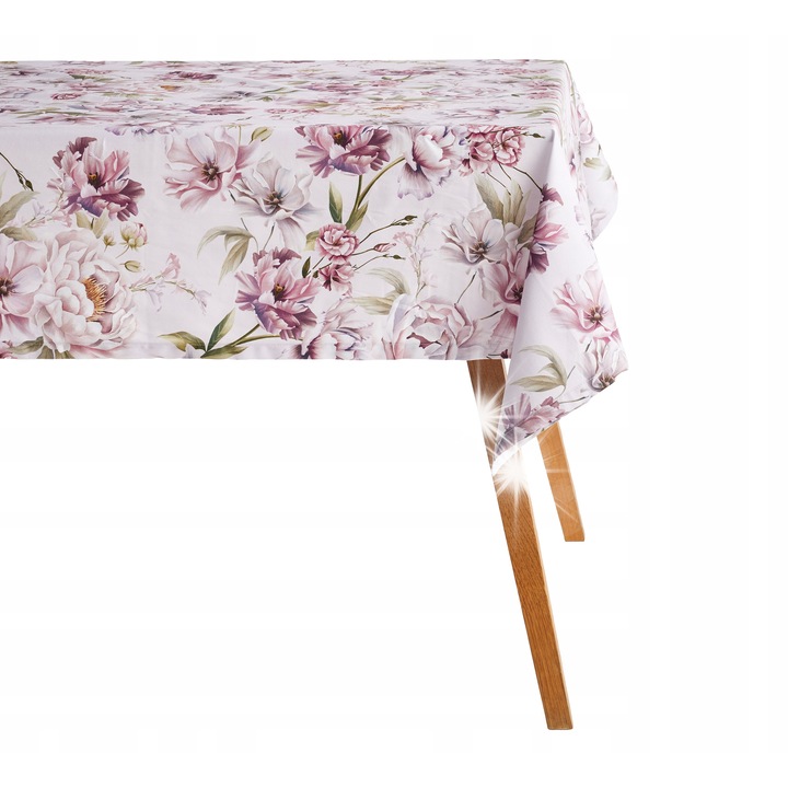 Obrus Aurelis, 130x180cm, rózsaszín, 100% pamut, elegáns szett.