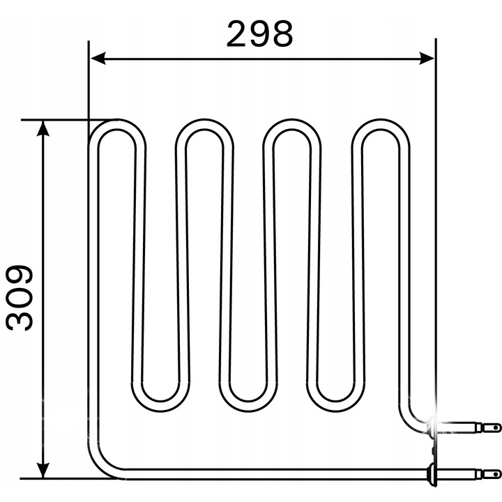Element grzewczy pentru sauna, Harvia ZSB-226, 2000W, 230V, 309x298mm