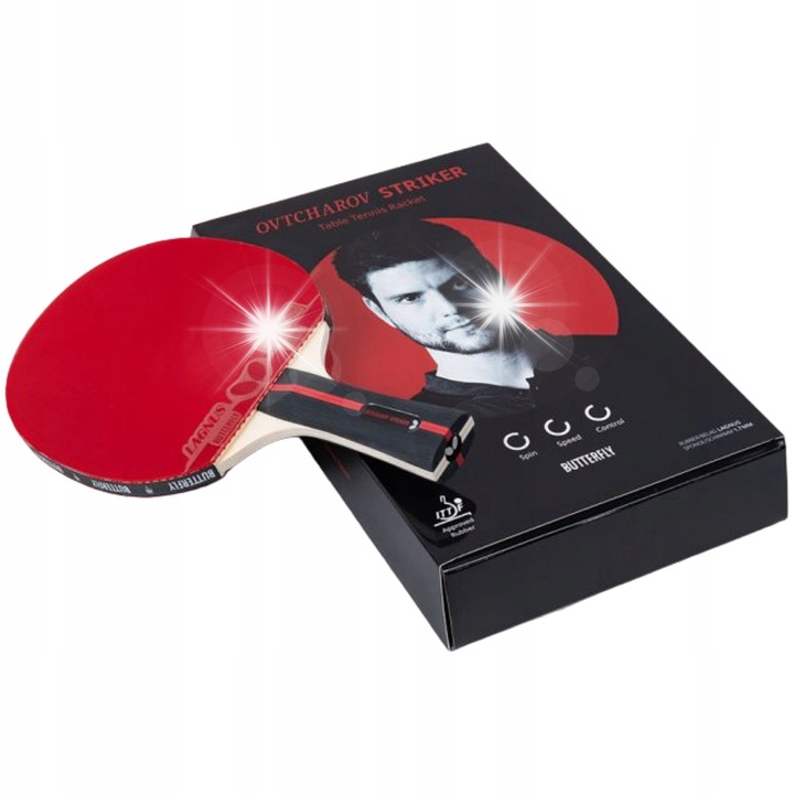 Paleta tenis de masa Butterfly Ovtcharov Striker, 1,7 mm, viteza 80, rotatie 90, control 80