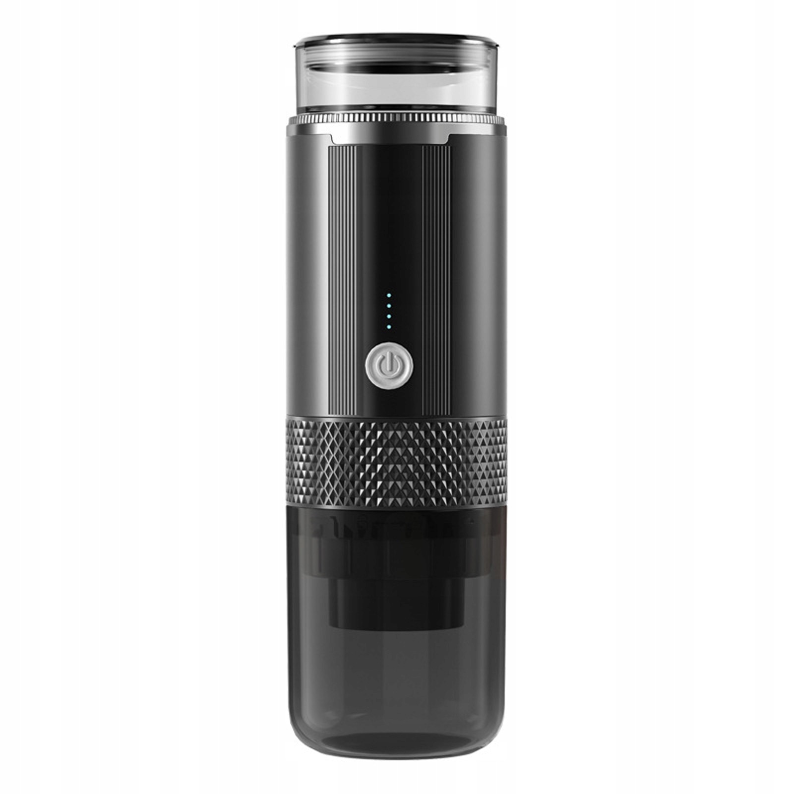 Cafetiere electrica portabila, model CM-1999, capacitate 1200mAh, neagra, dimensiuni 7,6x7,6x24,5cm, set complet.