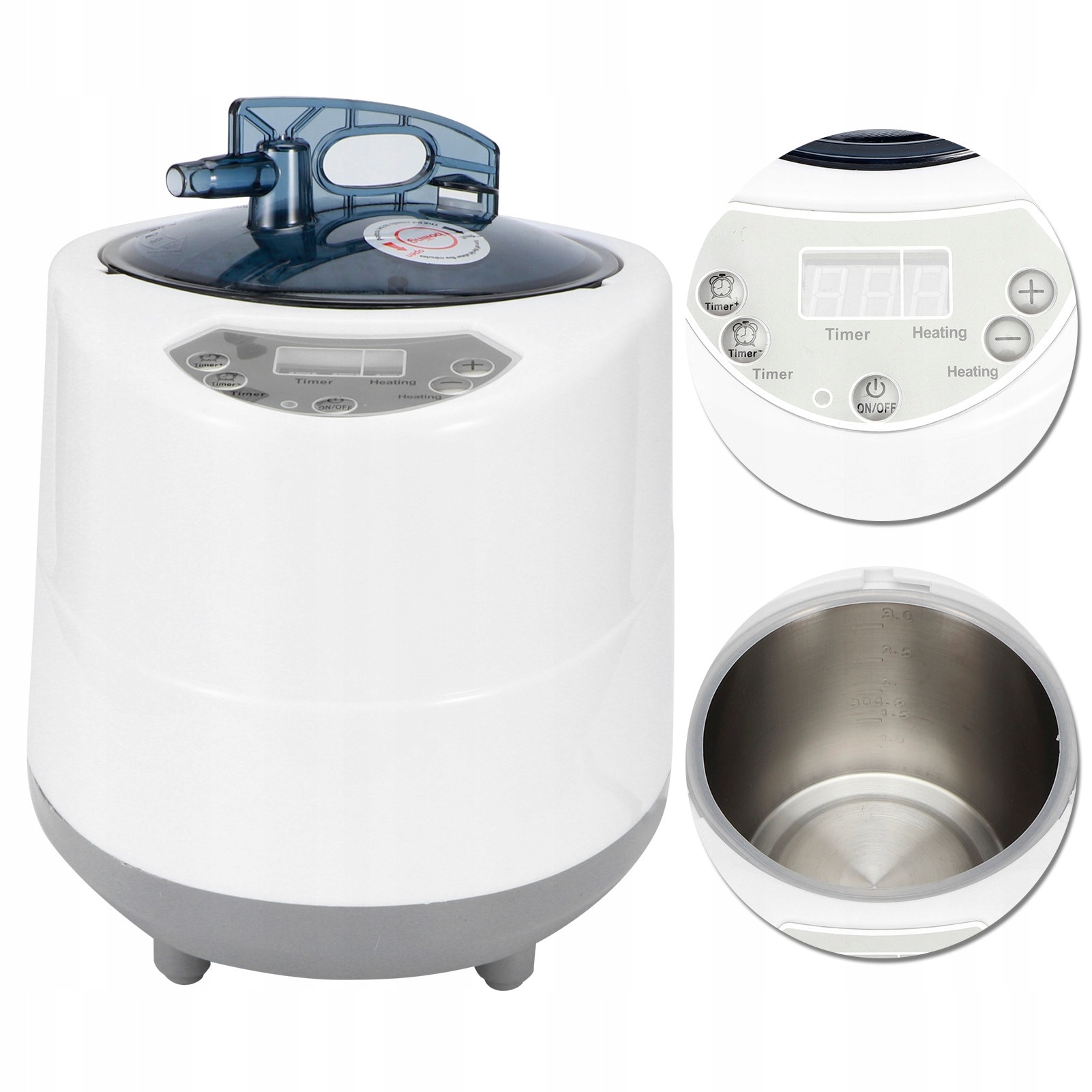 Generator de aburi, 2.8L, 1500W, alb, 26x26x20cm, set complet