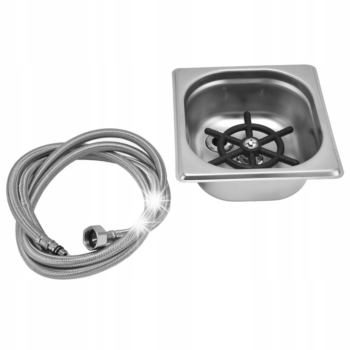 Masina de spalat pahare din inox, set cu 2 furtunuri, 176x162x65mm, pentru utilizare in restaurante si cafenele