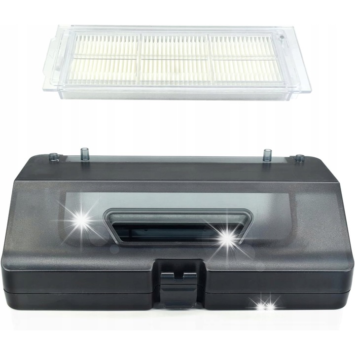 Pojemnik 2w1 pentru aspirator robot, compatibil cu Xiaomi Mi Robot Vacuum Mop Pro, Viomi V2 V3, 19,2x9,4x5,3cm