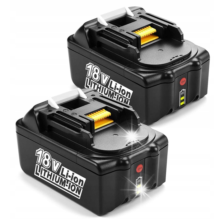 Set 2 acumulatori 18V 5Ah pentru scule electrice Makita