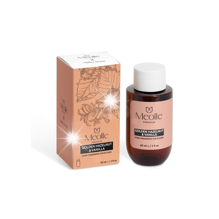 Szobaillatosító utántöltő, Meolle, Mogyoró és Vanília, 60 ml