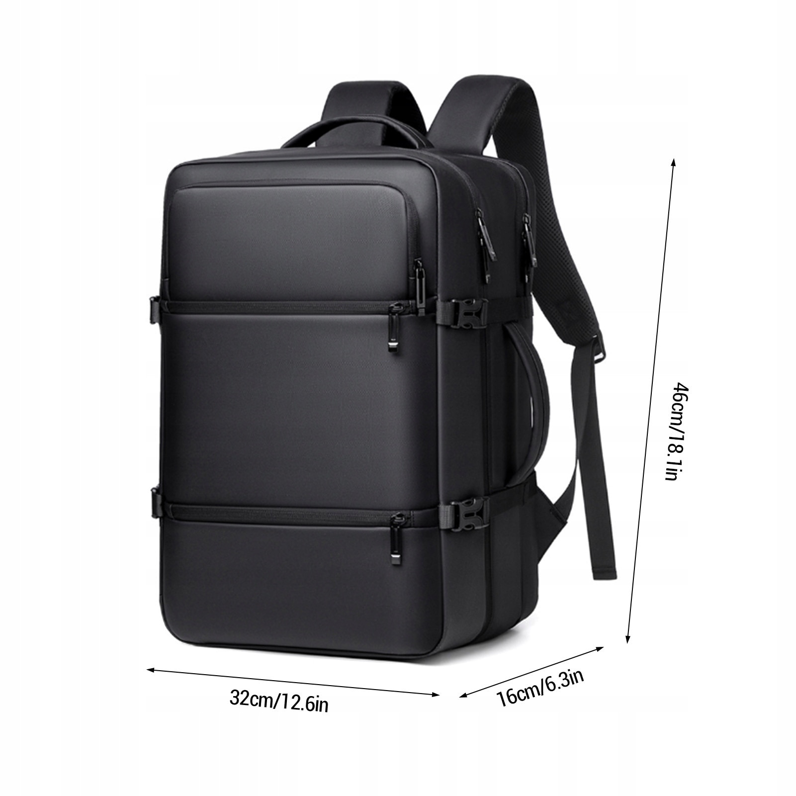 Rucsac laptop Oxford, impermeabil, Negru