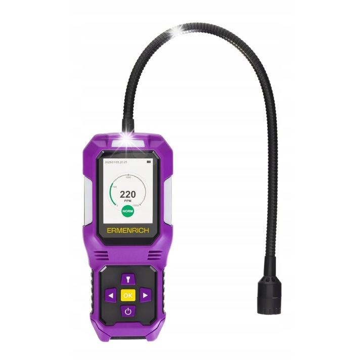 Detector gaz Ermenrich NG50, 10 000 ppm, alarm 3in1