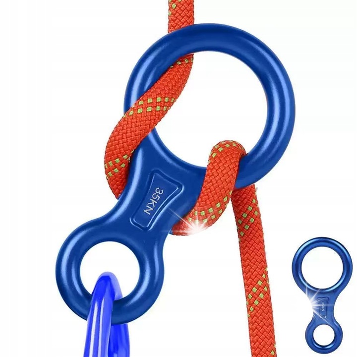 Opt de escalada 35kN, aluminiu A7075, 14,6x7,5cm, pentru escalada si hamac