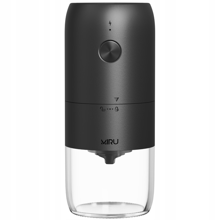 Rasnita de cafea electrica fara fir Miru, ceramic, 5 moduri de macinare, design elegant, dimensiuni mici
