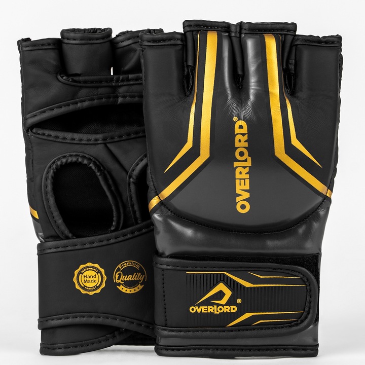Manusi sport Overlord X-MMA Grappling, piele sintetica, negru, XS