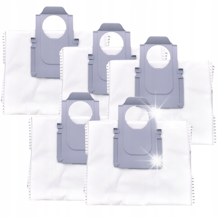 Roborock S7, S8, Q5+, Q7+, 45W, 46W porszívó porzsák szett, 5 db