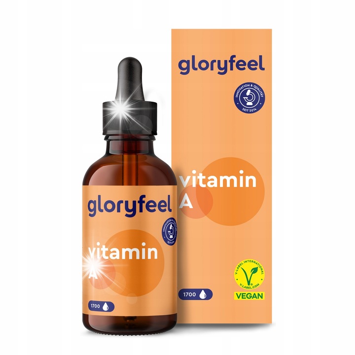 Vitamina A, Gloryfeel, 100% vegan, fara aditivi, 50 ml