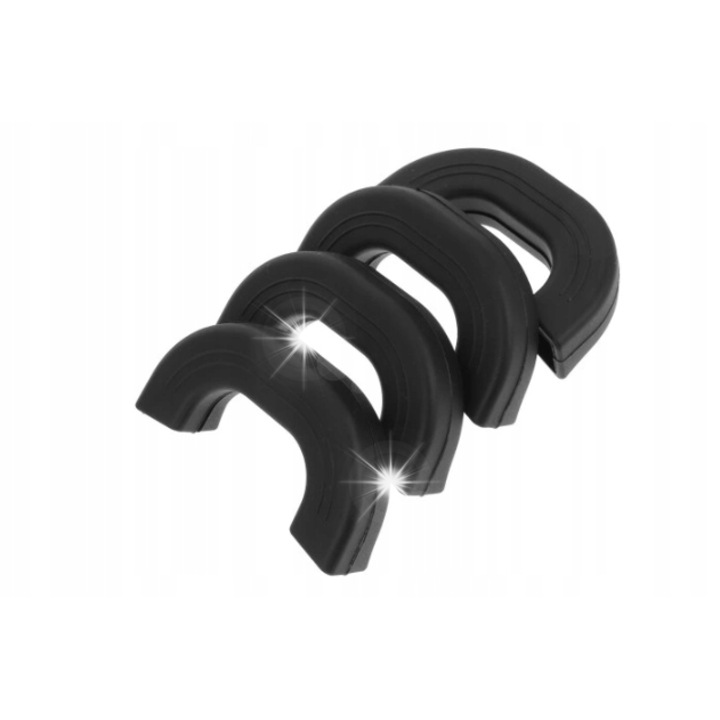 Set 4 mansete din silicon pentru protectia mainilor, rezistente la caldura, antiderapante, 7.8x3.8cm