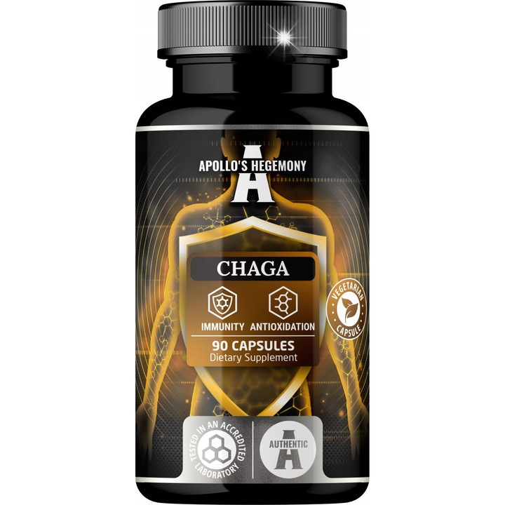Supliment alimentar Chaga, Apollo's Hegemony, 90 capsule, 300mg extract ciuperci, 30% polizaharide