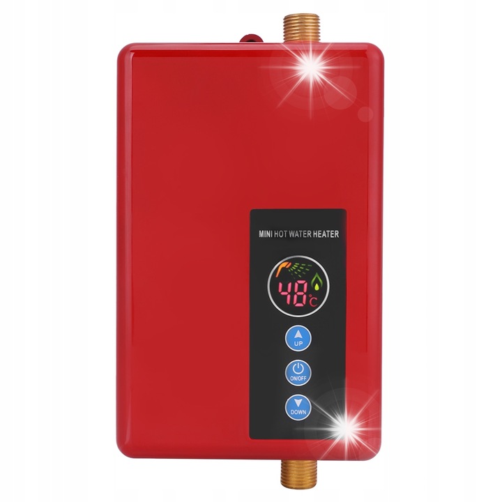 Boiler electric, 5,5 kW, rosu, dimensiuni 220x140x65 mm, IPx4