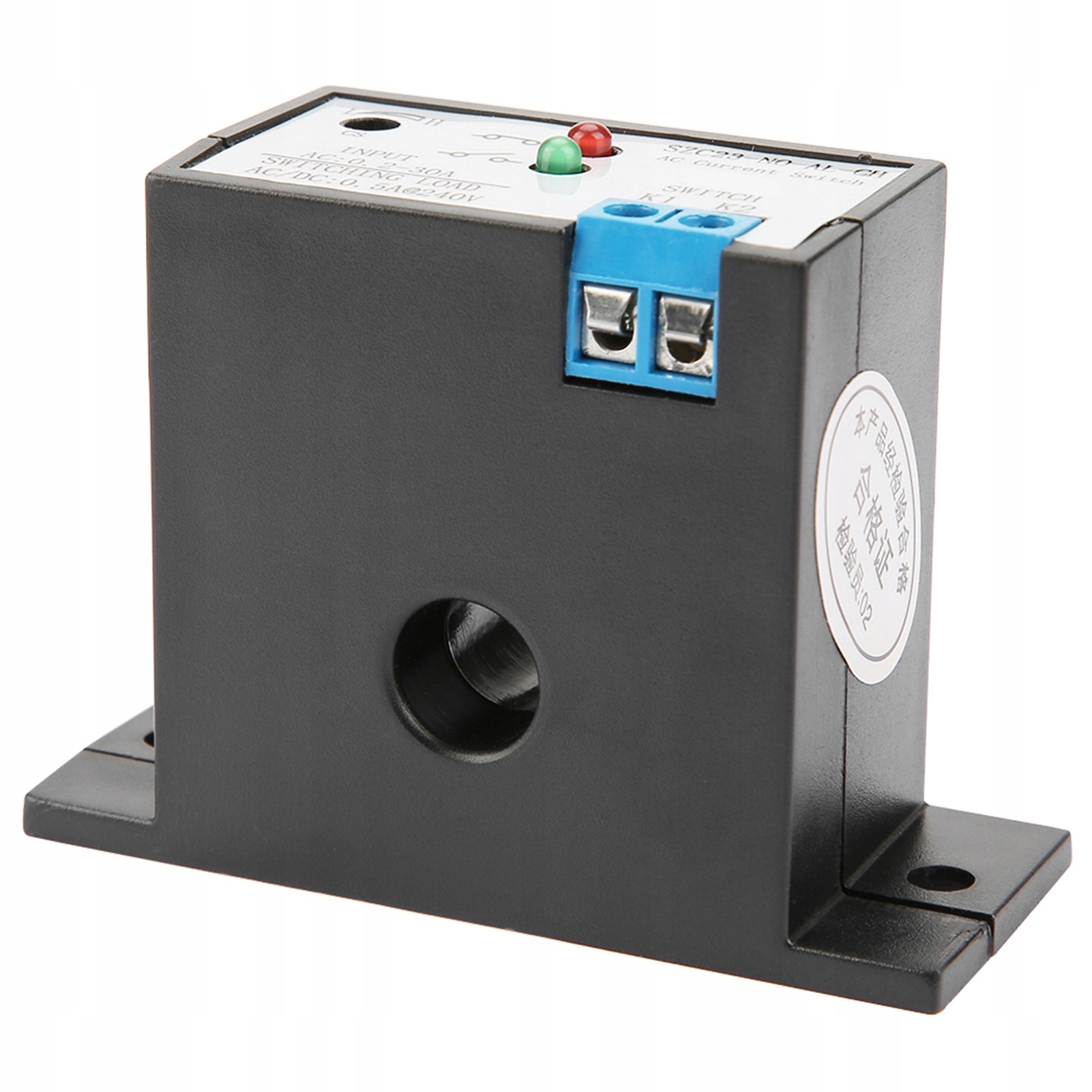 Releu cu senzor de curent AC, model SZC23-NO-AL-CH, 0,2-30A