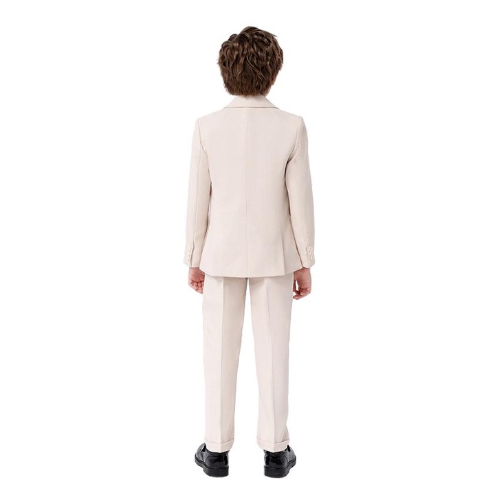 Комплект детски бежов сако + панталон + тениска