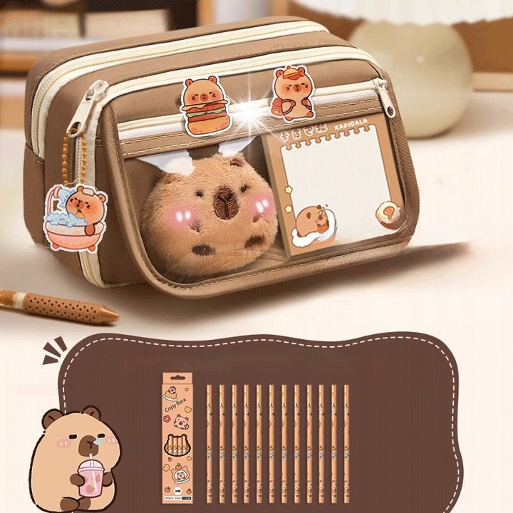 Ученически несесер 9 - нива, 1 комплект с 12 молива, Maillarda, 21x13x7,5 см