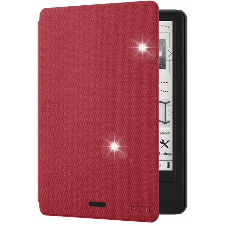 Eredeti Bemi tok e-könyv olvasóhoz, piros, 6 hüvelykes, mágneses záródással