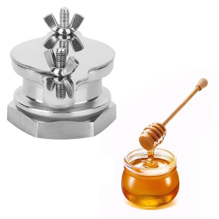 Robinet metalic pentru miere, 12,2x6,5cm, inox