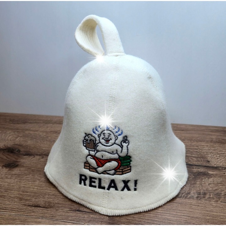 Caciula pentru sauna Relax, 100% lana, tip combi