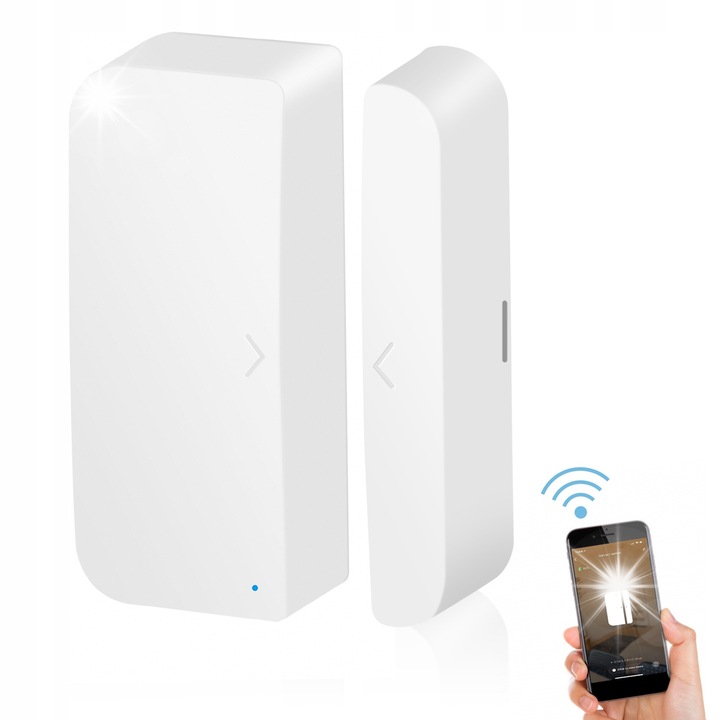 Centrala de securitate WiFi, senzor deschidere usi/feronerie, alb, set