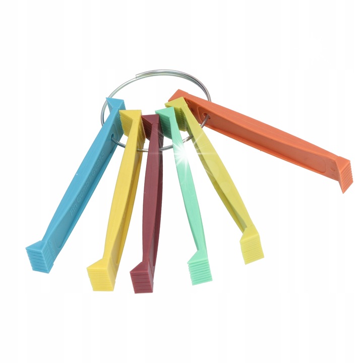 Set 6 perii pentru indreptat lamele, ABS, multicolor