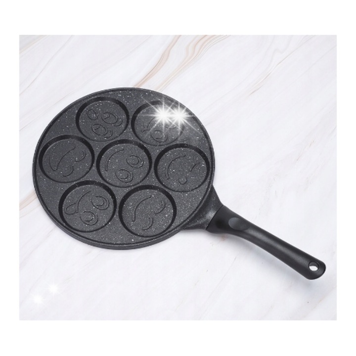 Тиган за палачинки, 7 форми, незалепващ, многоцветен, мини размер