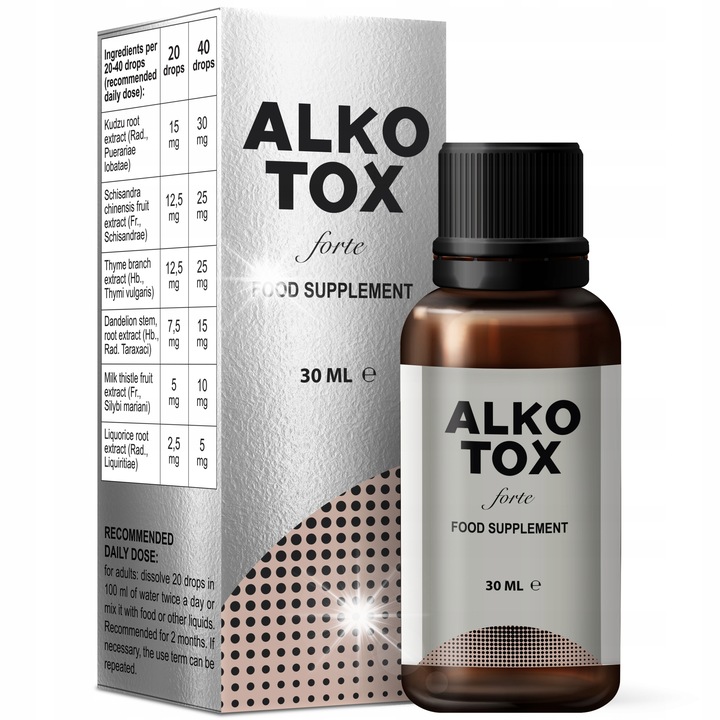 Supliment dietetic NGS AlkoTox Forte, regenerare ficat, detoxifiere, 20ml