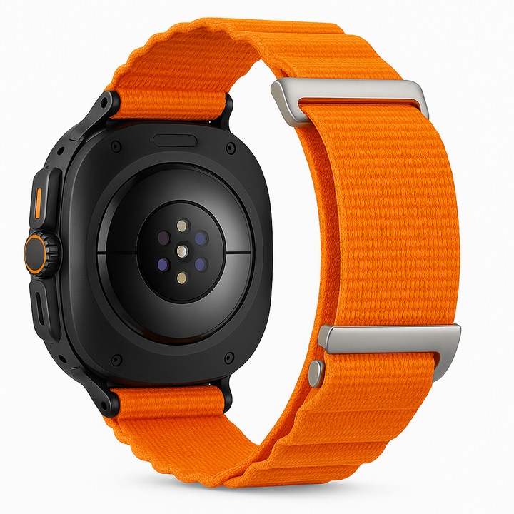 Nylon Alpine Loop szíj kompatibilis a Galaxy Watch Ultra 47mm-rel, sportos stílus, ellenálló, gyors C-horog beállítás, uniszex