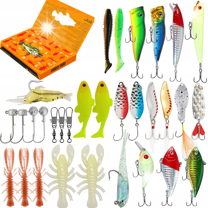 Horgász adventi naptár csalikkal