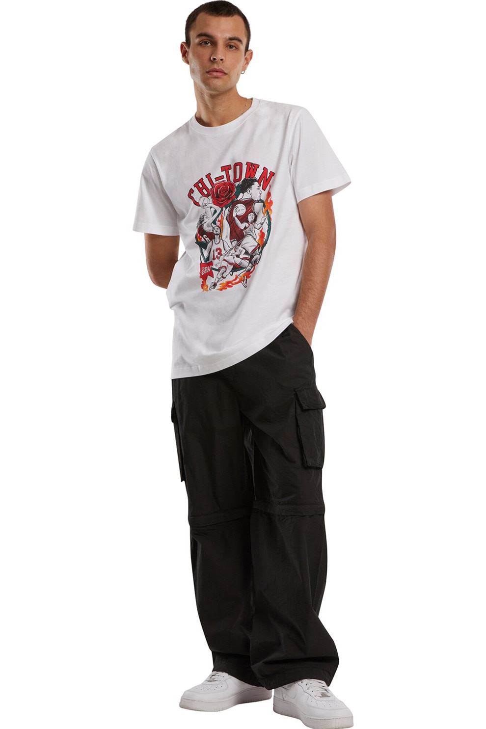 Mister tee, Tricou din bumbac cu imprimeu, Alb, XS