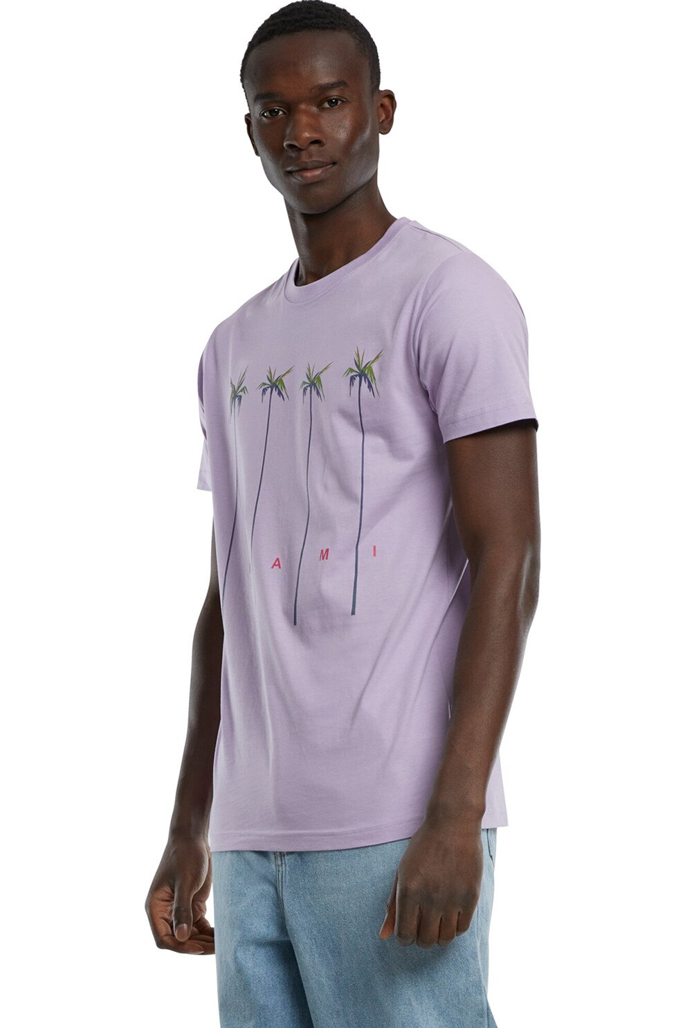 Mister tee, Tricou din bumbac cu imprimeu, Lila, XL
