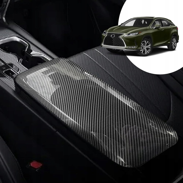 Капак за подлакътник на кола, карбонови влакна, За Lexus RX 2023