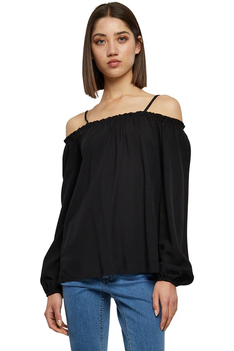 Urban Classics, Bluza cu decolteu pe un umar, Negru