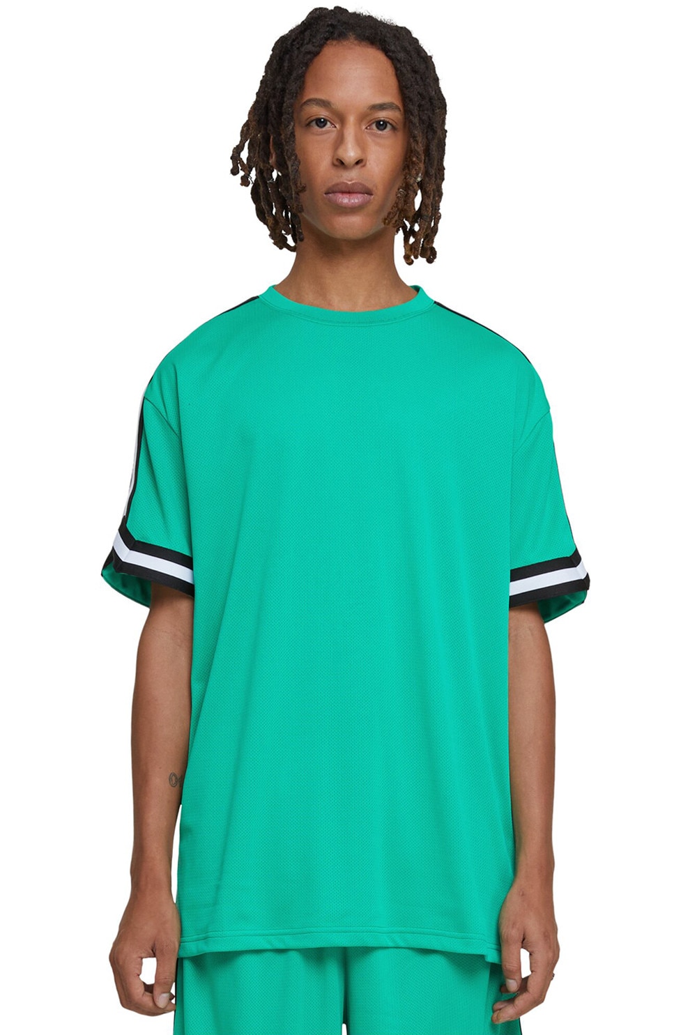 Urban Classics, Tricou cu benzi contrastante pe maneci, Mint, M