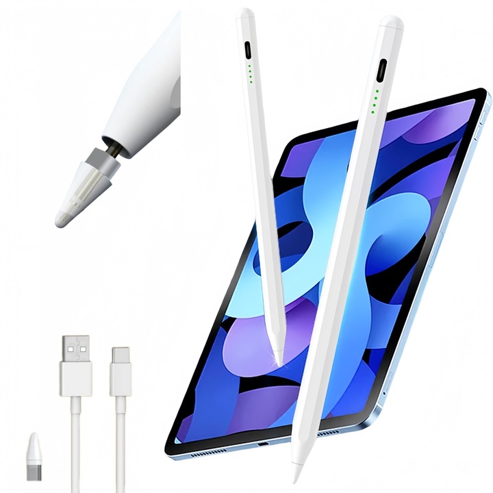 Stylus universal pentru tableta, 165mm, design minimalist, incarcare rapida