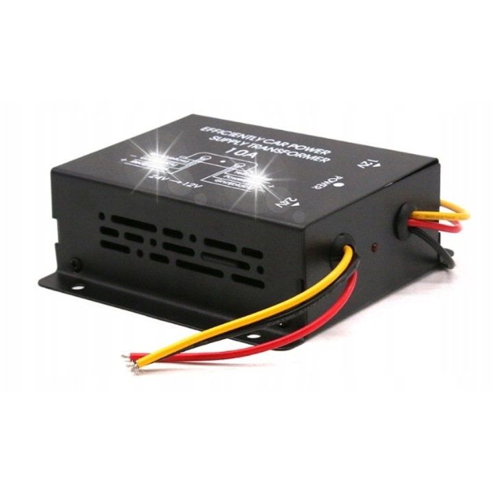 Convertor de tensiune 24V la 12V, 30A, 240W, negru