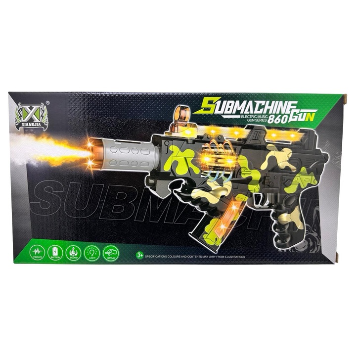 Pusca mitraliera electrica cu lumini si vibratii 860 Gun