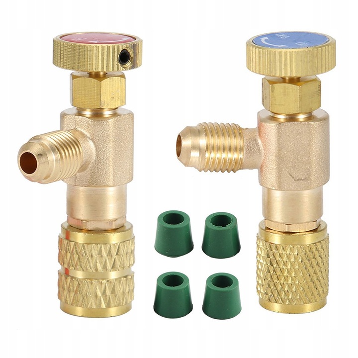 Töltőszelepkészlet R22/R410A, 1/4"-5/16", sárgaréz, 2 méret