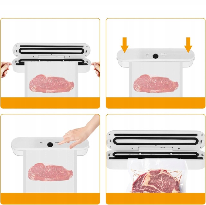 Aparat de vidat ZREE, model automat, 60KPA, alb, set cu pungi de vidat