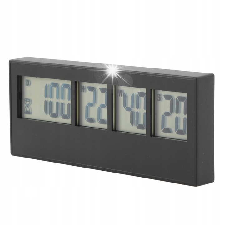 999 napos digitális visszaszámláló óra, elegáns design, könnyen beállítható, fehér, 10x15x5cm