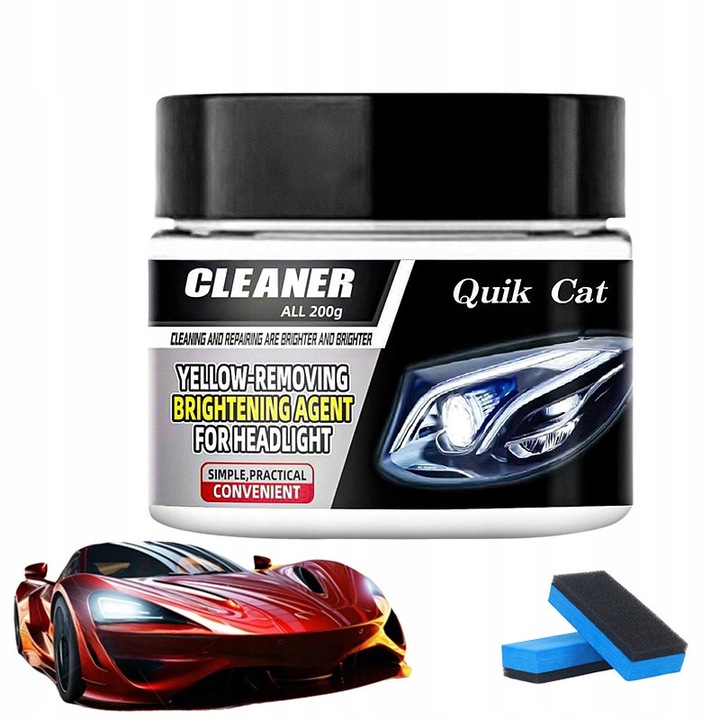 Kit curatare faruri auto, eficient, protectie UV, 200g