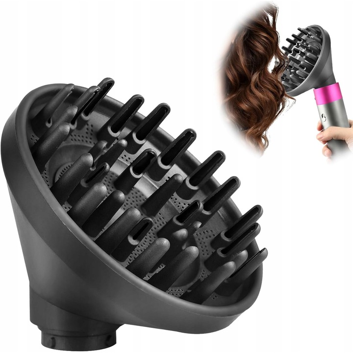 Дифузер за коса, съвместим с Dyson Airwrap HS01 HS03 HS05, компактен, идеален за къдрава или вълниста коса