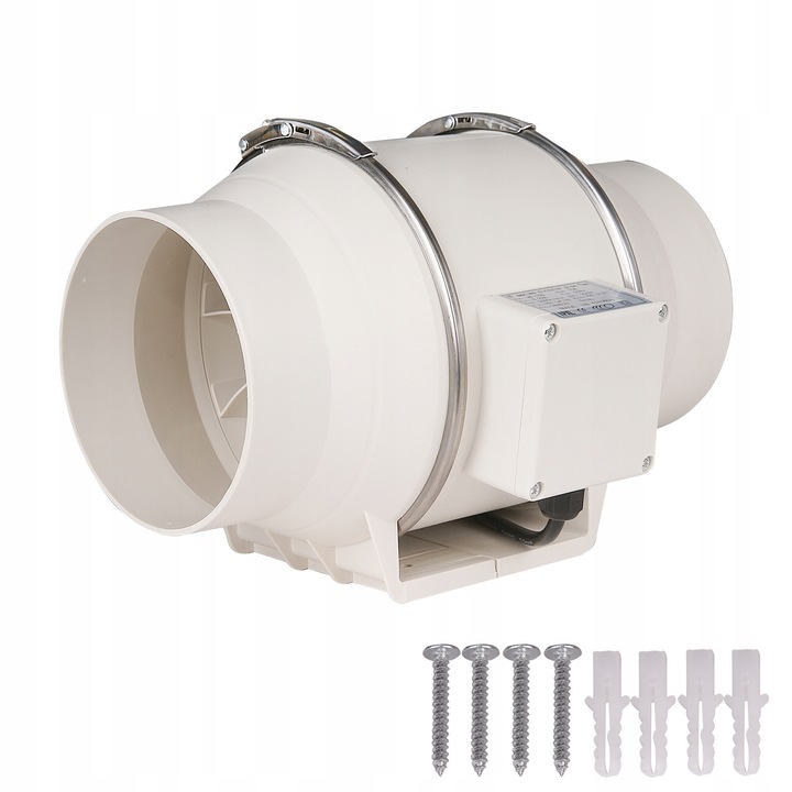 Ventilator canal, 540 m3/h, 48 dB, 220V, set complet cu comutator si instructiuni