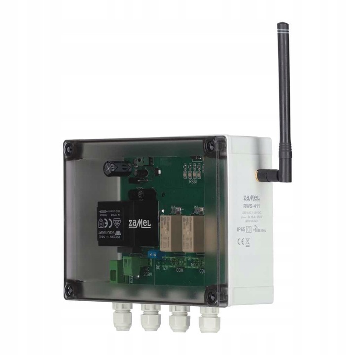 LoRa rádiókapcsoló RWS-411, ZAMEL, 3 kimenet, IP65, 1300x2600m